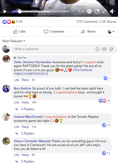 Facebook comments example