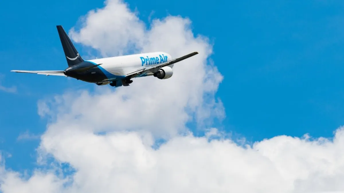 This is a picture of an Amazon Air plane from the company's blog post on how to pack a Prime plane.