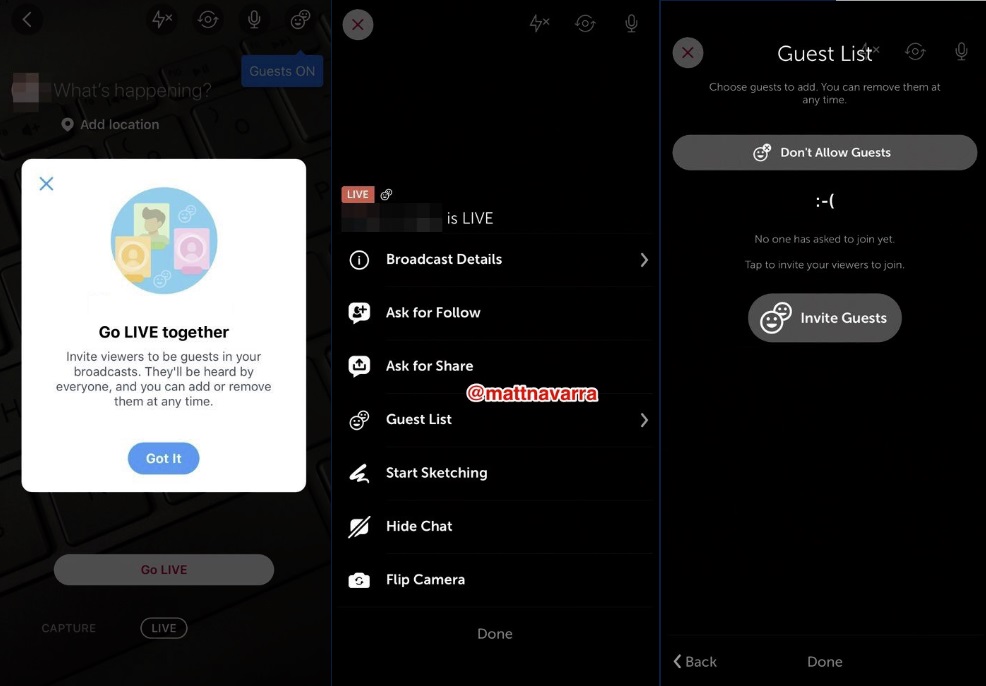 Twitter's streaming with guests set-up