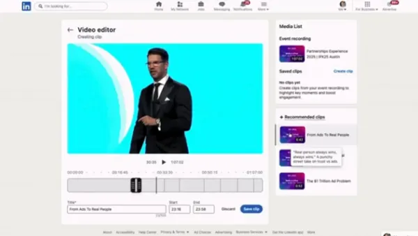 LinkedIn recommended clips