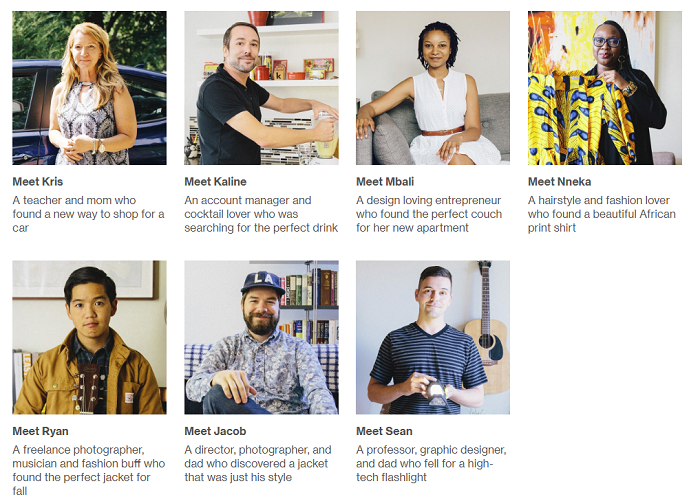 Pinterest user profiles