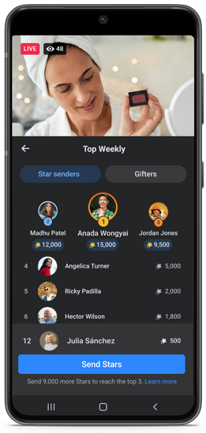 Facebook Stars badges