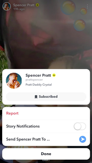 Snapchat Creator Profile example