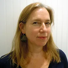 This is a headshot of Naomi Hupert, director of the Center for Children & Technology at Education Development Center.