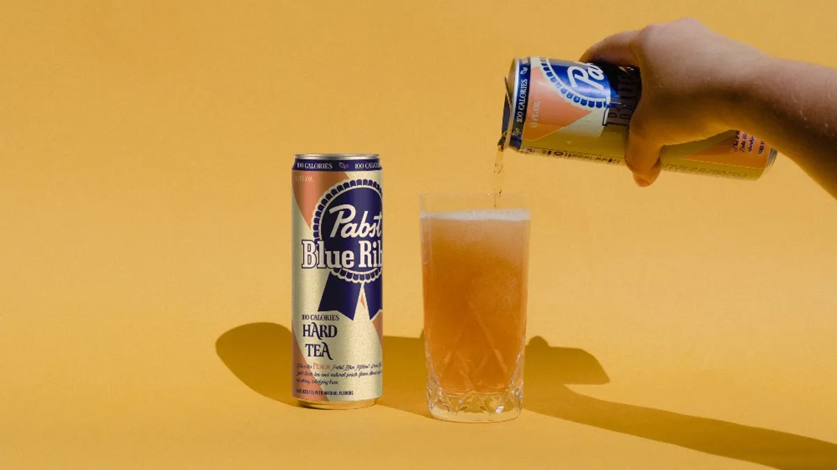 Pabst Blue Ribbon hard peach tea was launched in July 2020