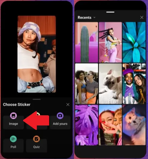 YouTube image sticker