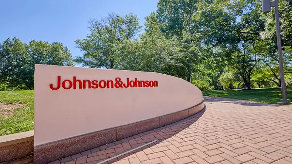 Johnson & Johnson sign outside the company’s world headquarters.