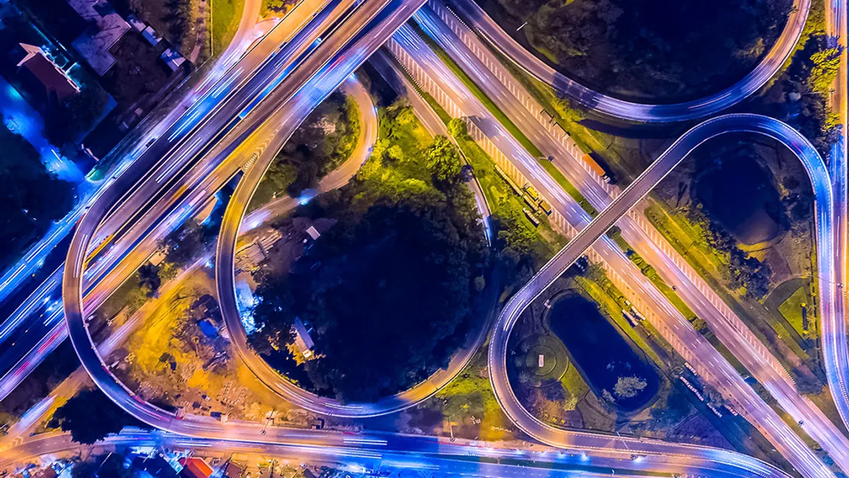 Aerial view of a city