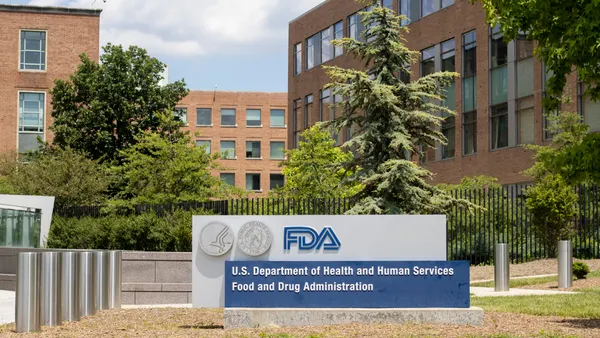 A sign for the FDA is shown in front of the headquarters building in Silver Spring, Maryland.