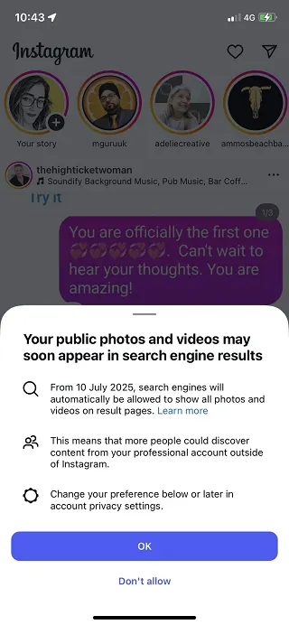 Instagram Google index