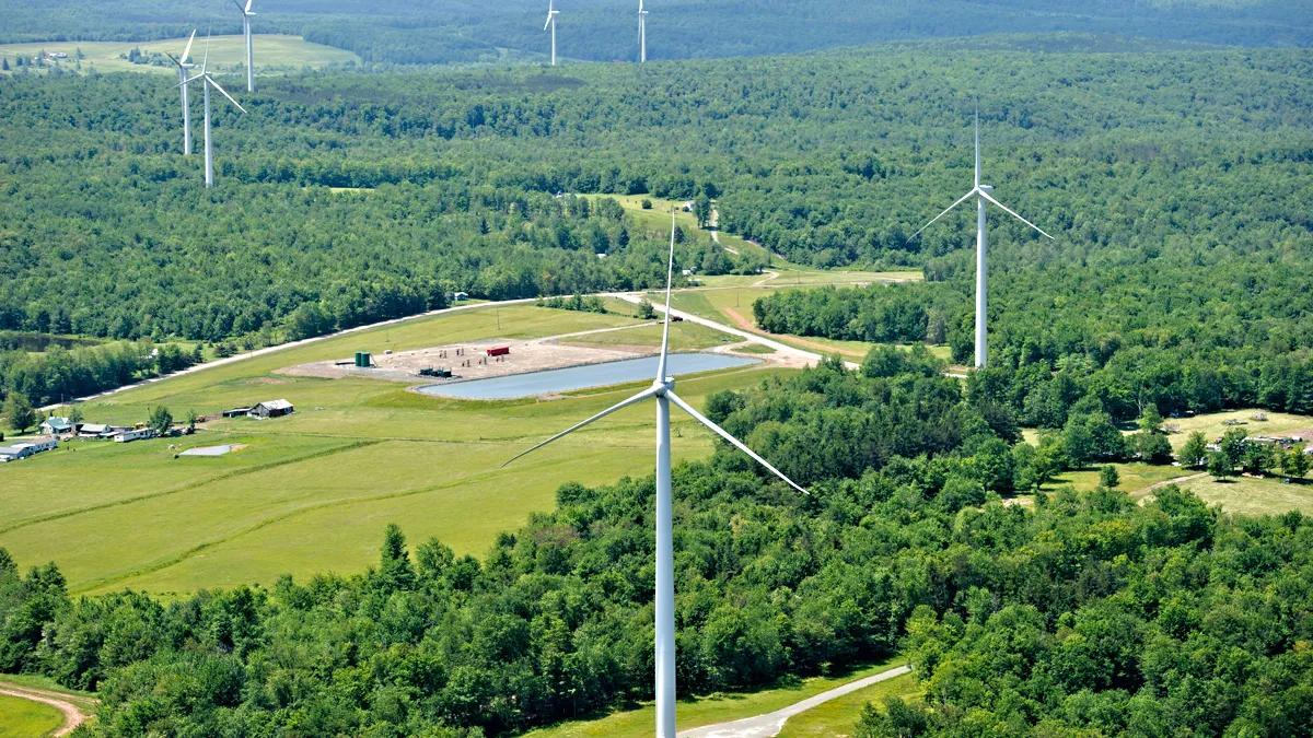 Windmill farm in Bradford County, PA