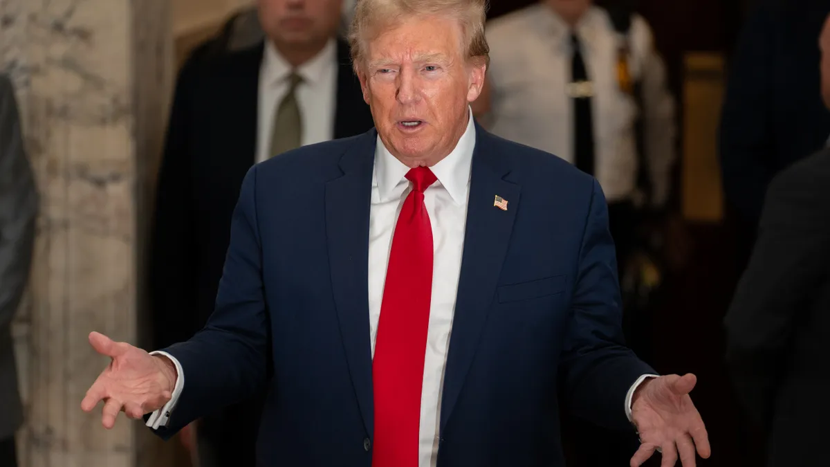 Donald Trump outside NYC Courtroom