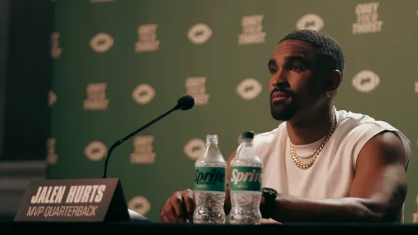 Jalen Hurts in a Sprite ad