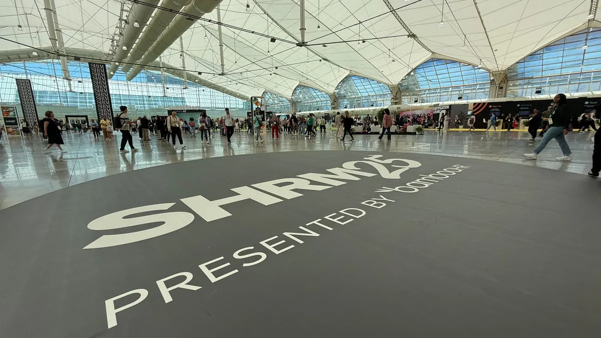 SHRM sign on floor at annual conference