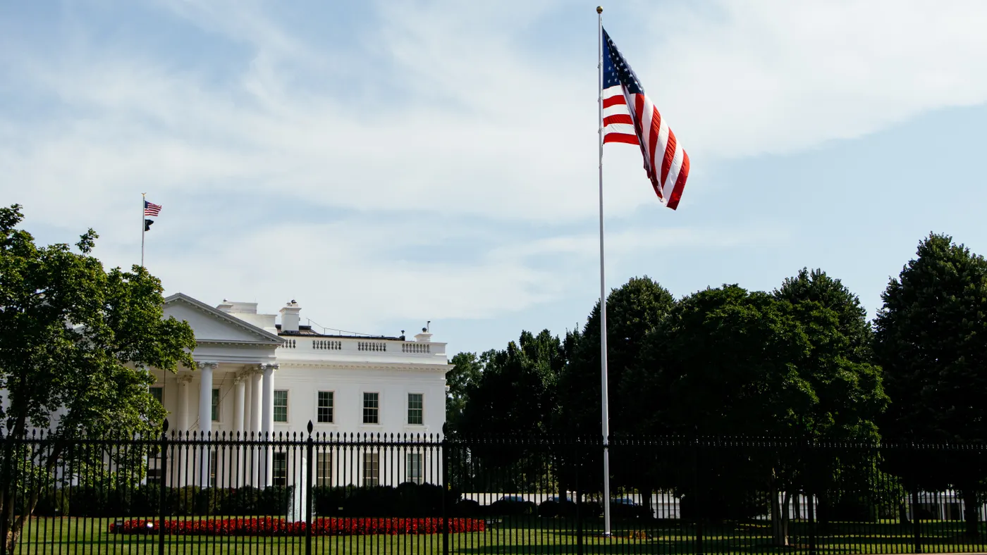 The North Lawn at the White House in Washington, D.C.