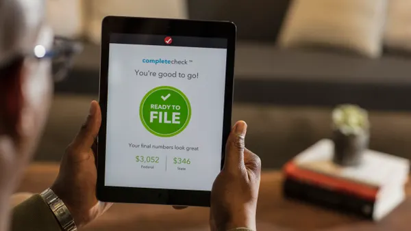 Turbo Tax is displayed on devices on February 22, 2018 in San Francisco, California