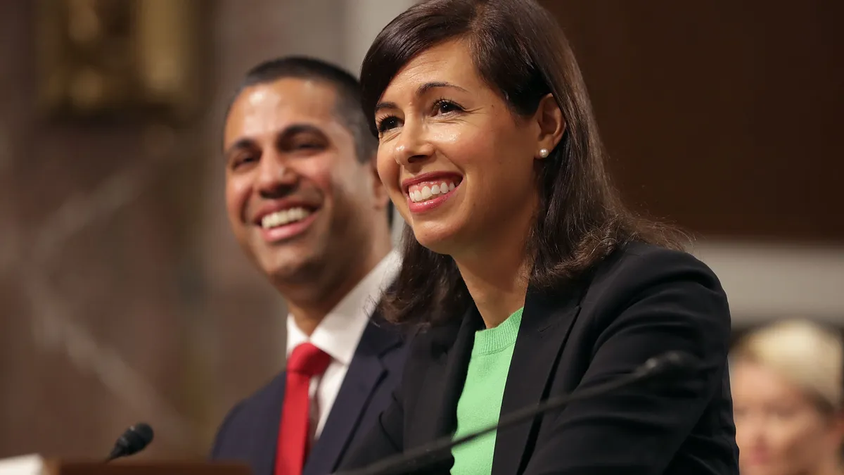 FCC Chairwoman Jessica Rosenworcel testifies during her nomination hearing in front of the U.S. Senate.