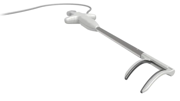 Pulse Biosciences' pulsed field ablation tool is displayed against a white background.