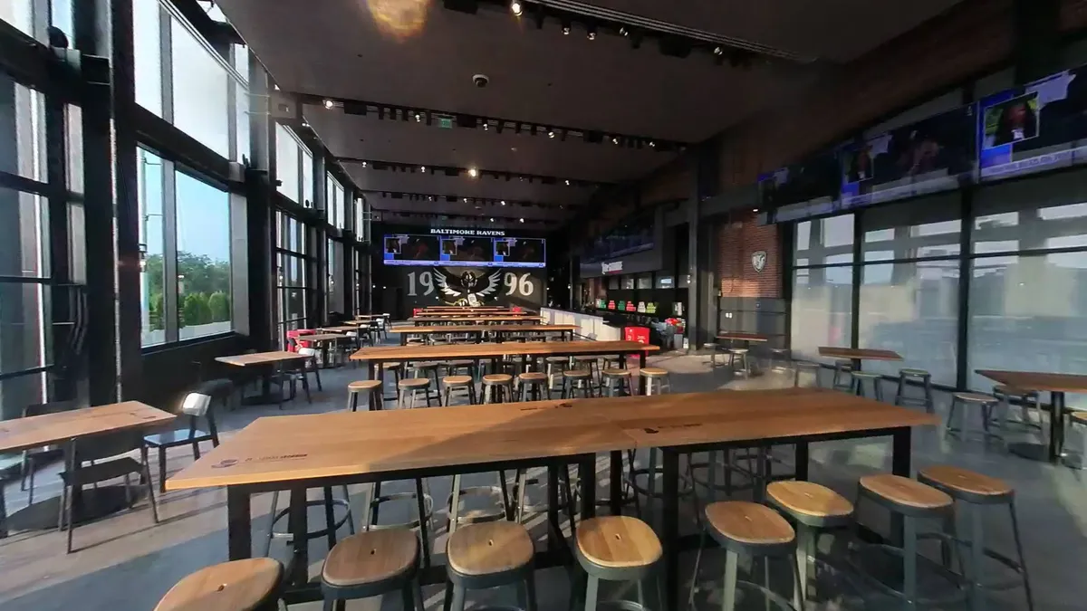 Renovations complete at The Gatehouse, a two-level sports bar, at M&T Bank Stadium in Baltimore.