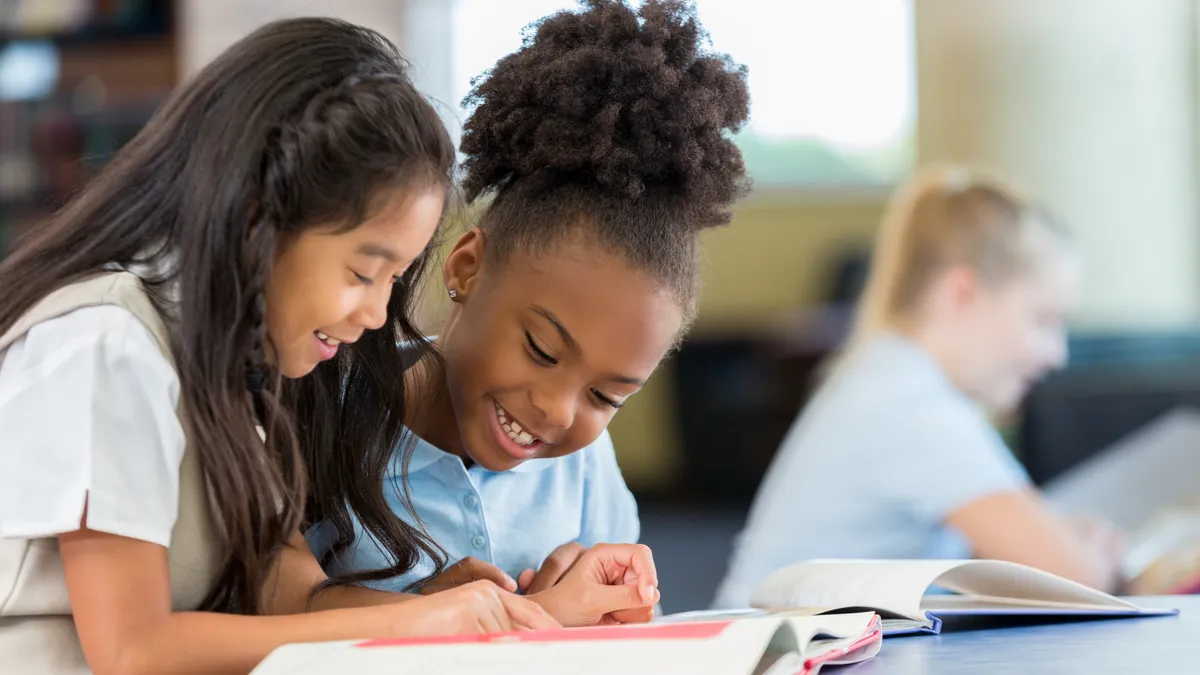 Children studying