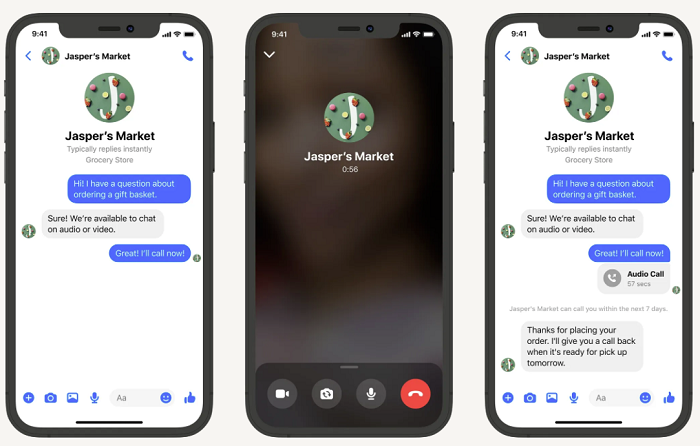 Facebook SMB calling example