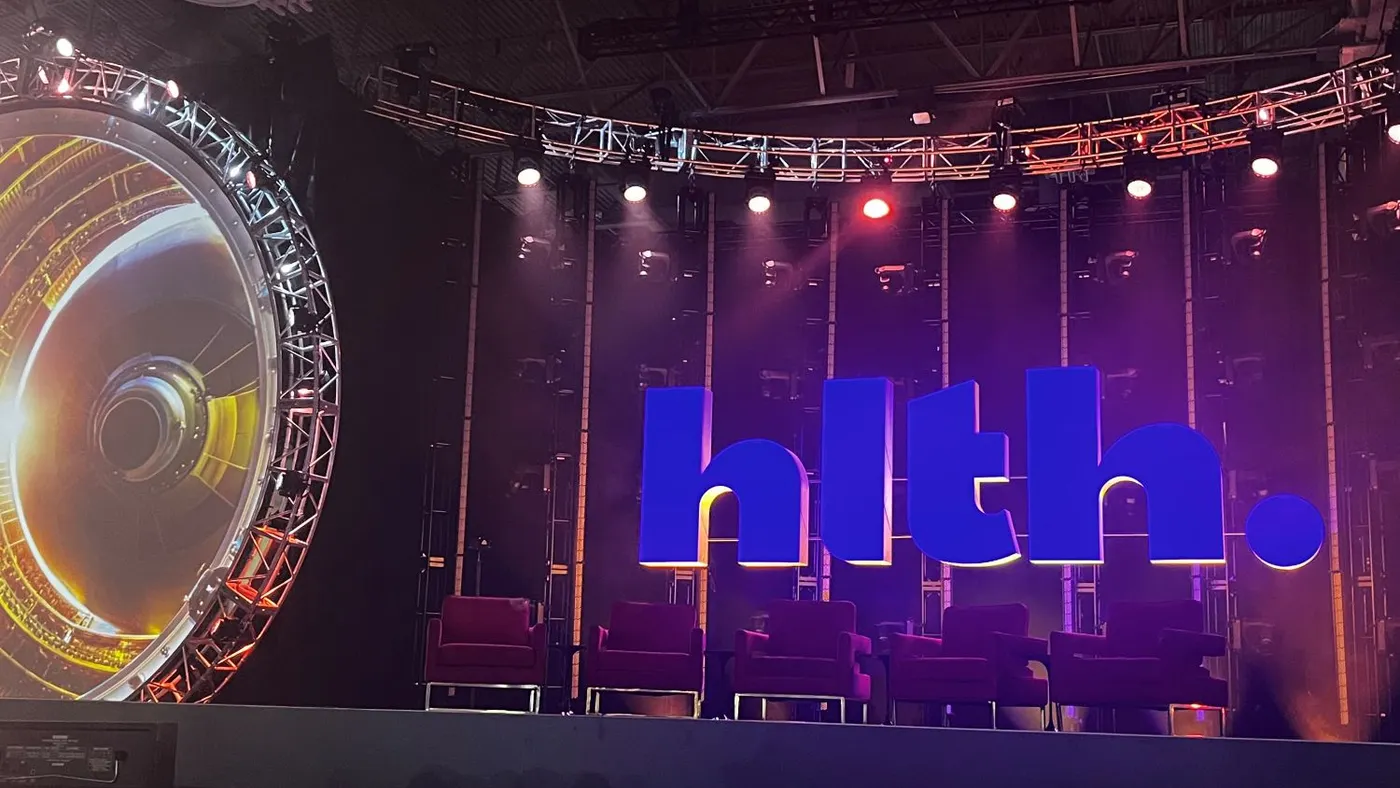A stage at HLTH 2024.
