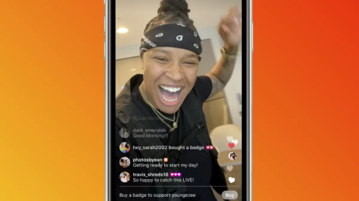 Instagram Live badges