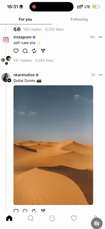 Threads Follow Feed