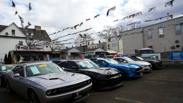 Used car lot in Queens, New York.