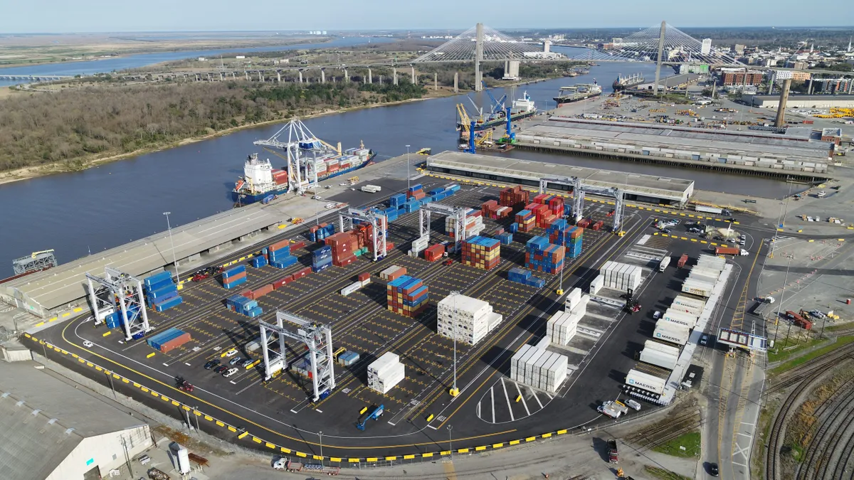 A terminal yard from Georgia Ports Authority,