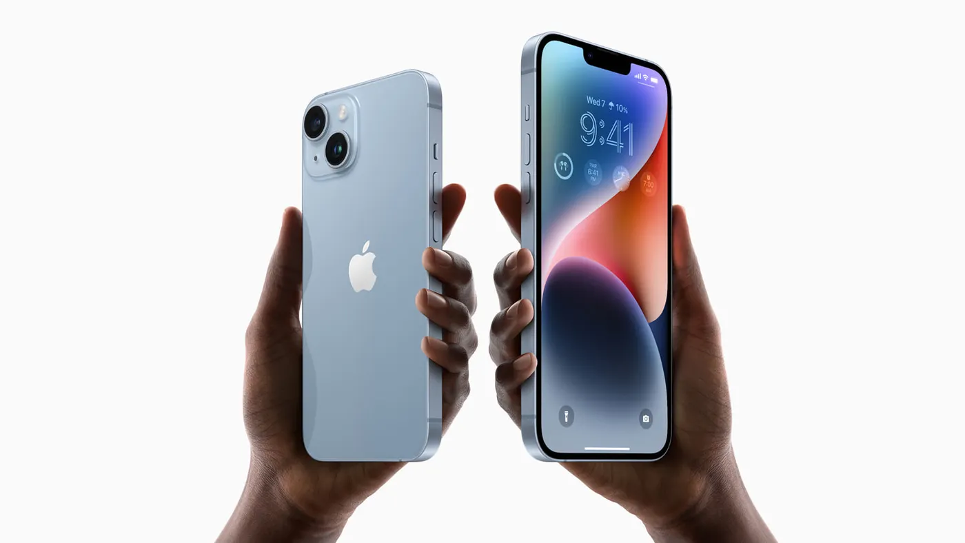 Two Apple iPhone 14 models