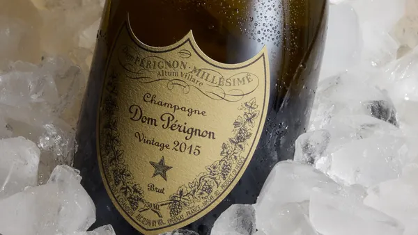A bottle of Dom Perignon