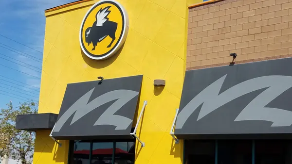 Yellow storefront of Buffalo Wild Wings near Las Vegas