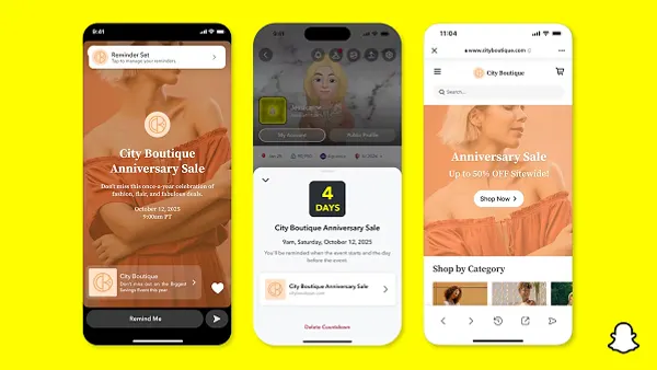 Snapchat reminder ads