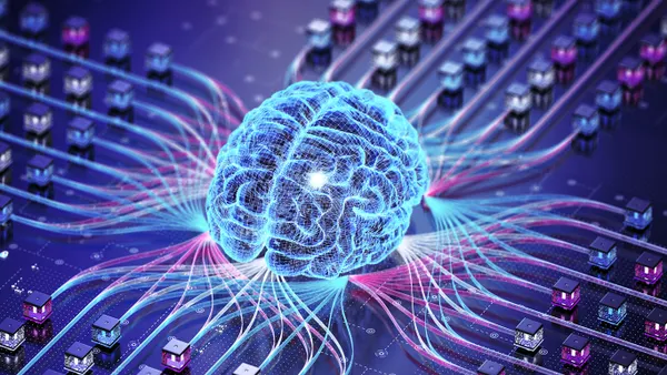 Digital AI brain on a circuit board. Your AI business case is built on the wrong math