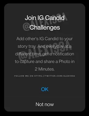 Instagram 'Candid' mode
