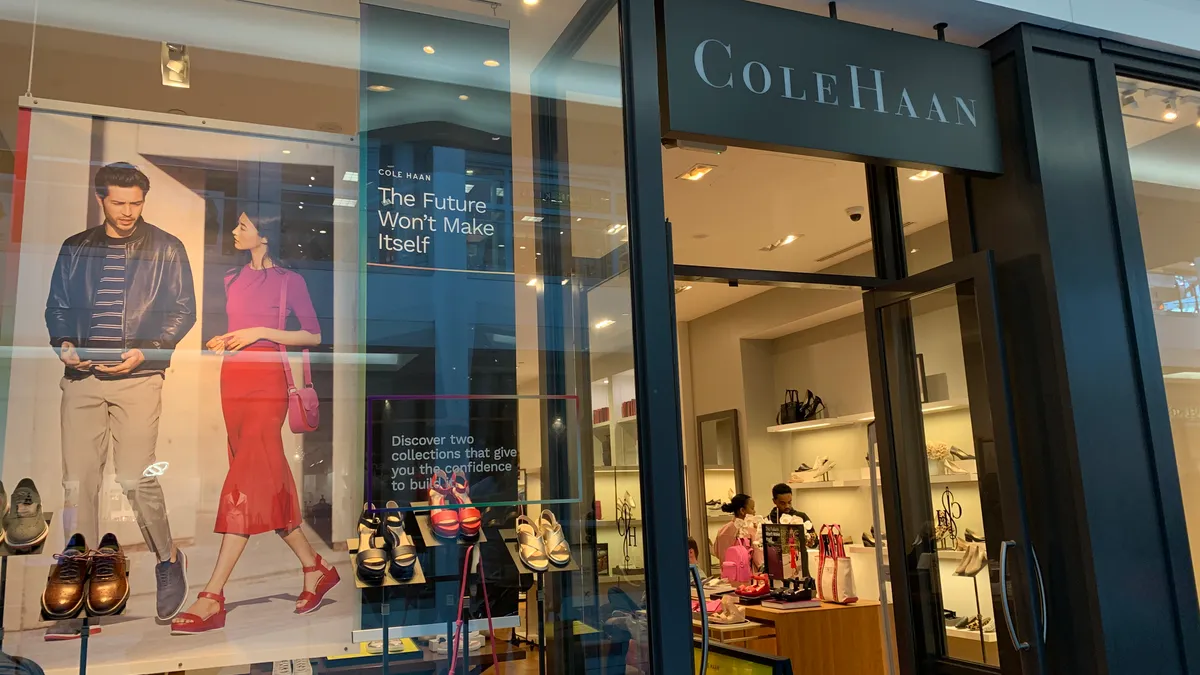 A Cole Haan storefront at a mall