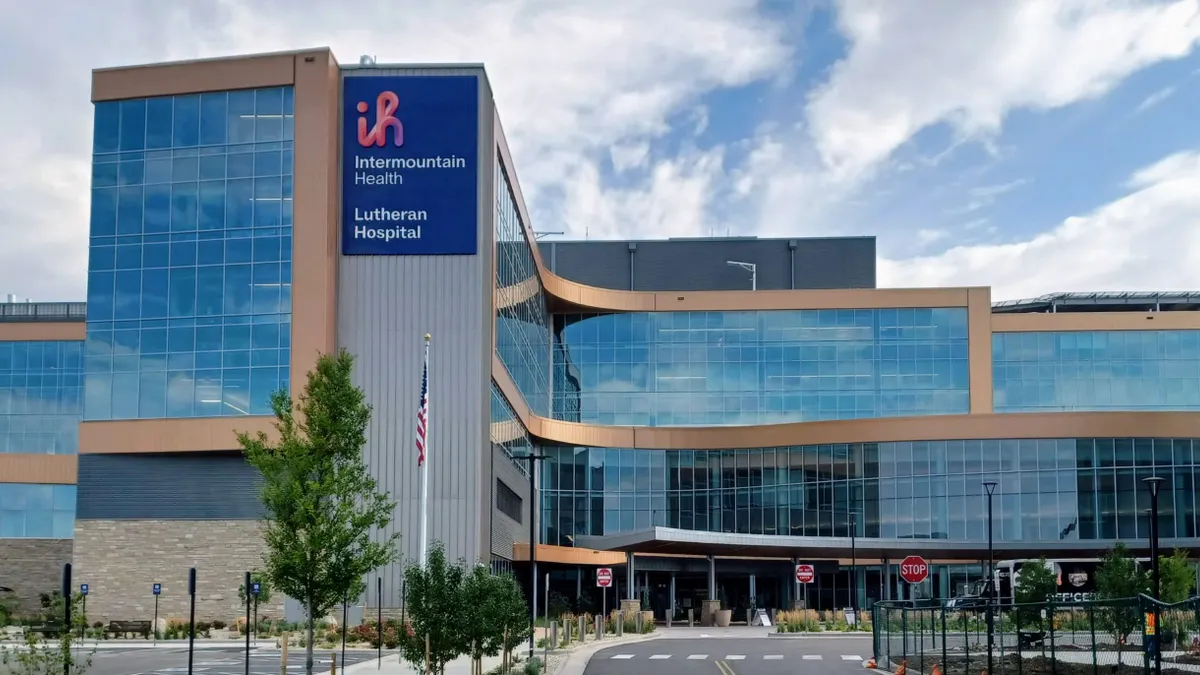 The outer facade of Intermountain Health's Lutheran Hospital