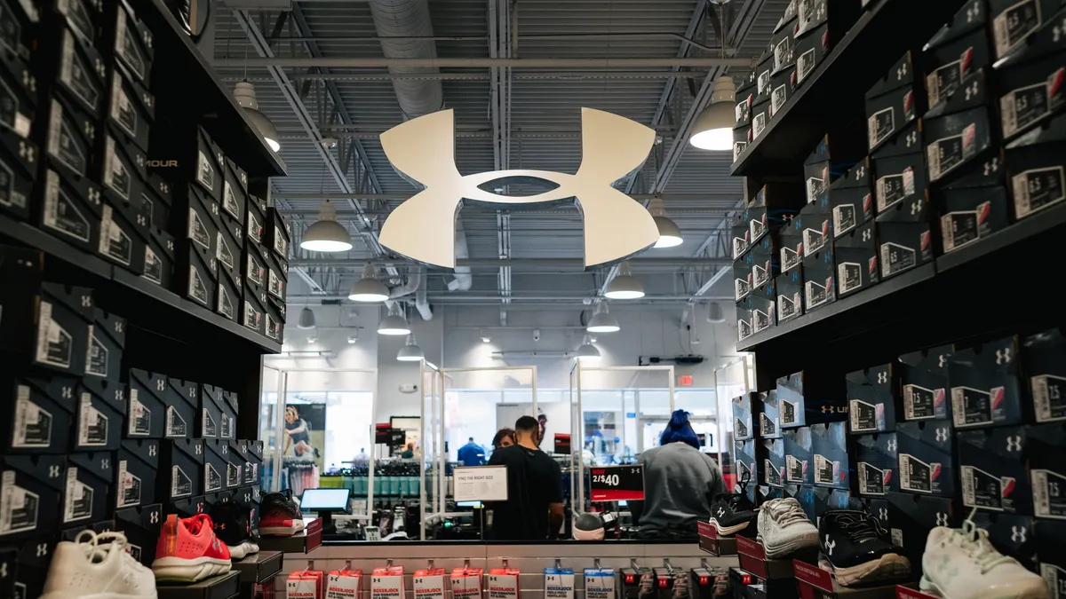 The interior of an Under Armour store in Houston, Texas.