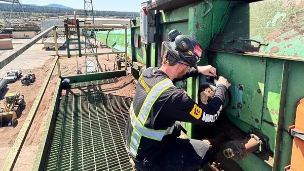 Utility working on site