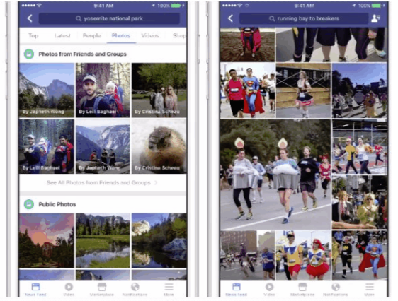 An example of image recognition tools on Facebook
