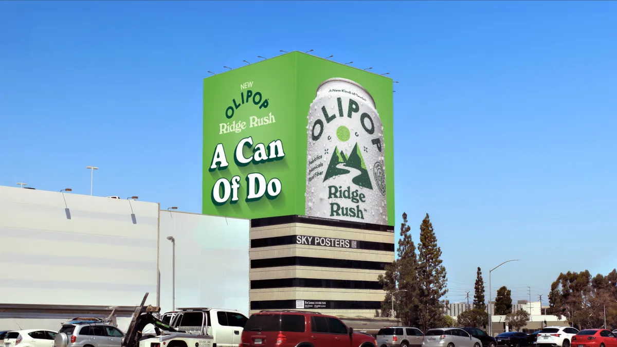 An Olipop OOH ad