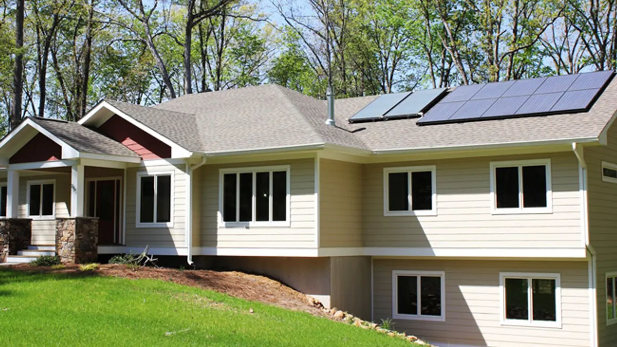 Solar panels on residential North Carolina home