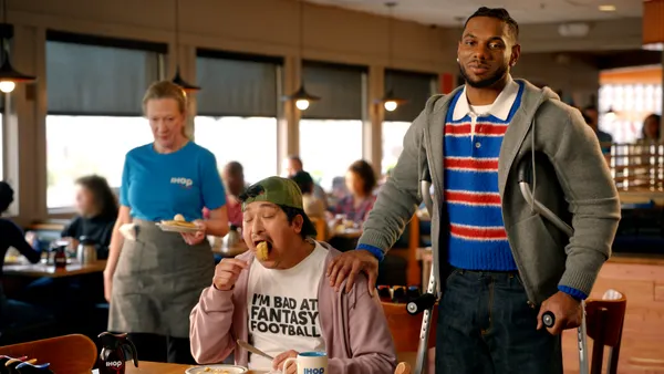 Malik Nabers in an IHOP ad