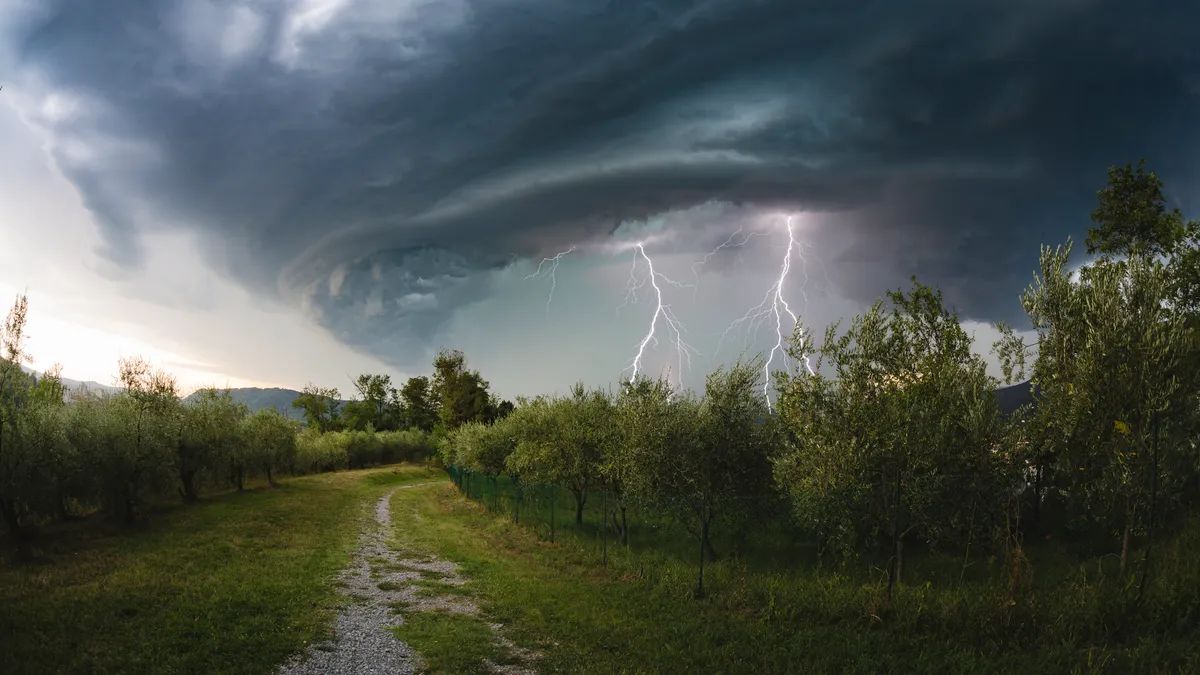 Powerful hailstone storm