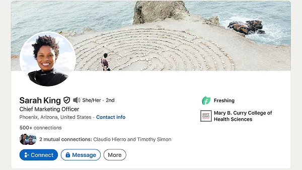LinkedIn executive verification
