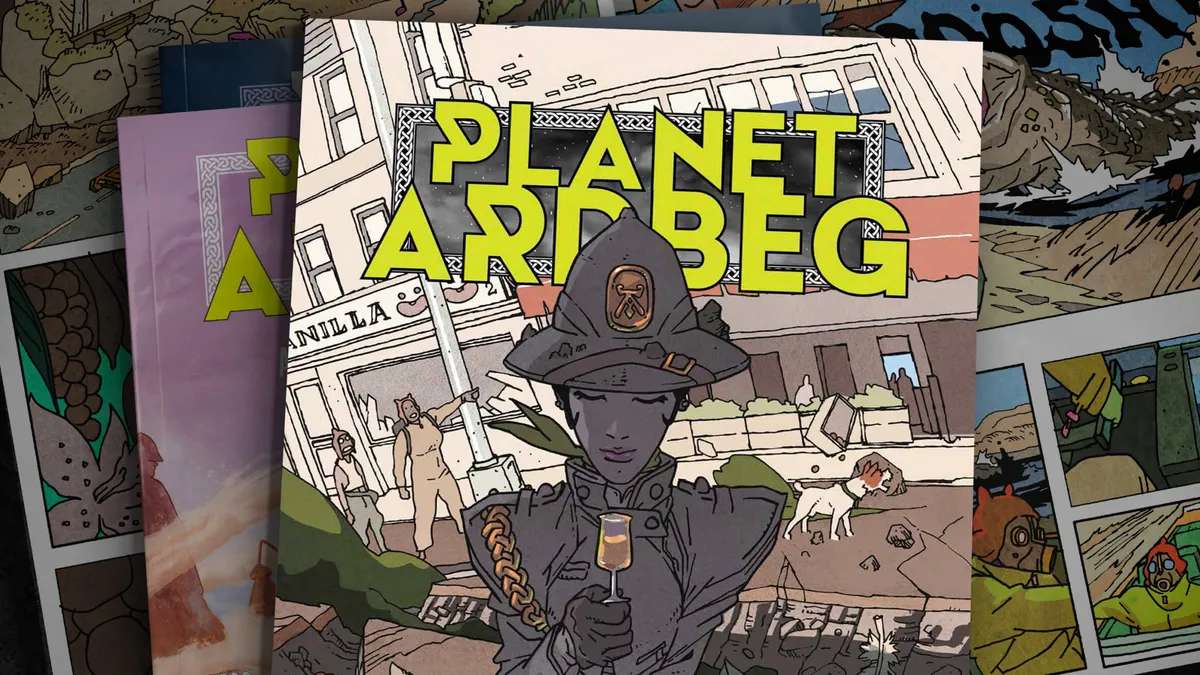 The cover of the Planet Ardbeg comic