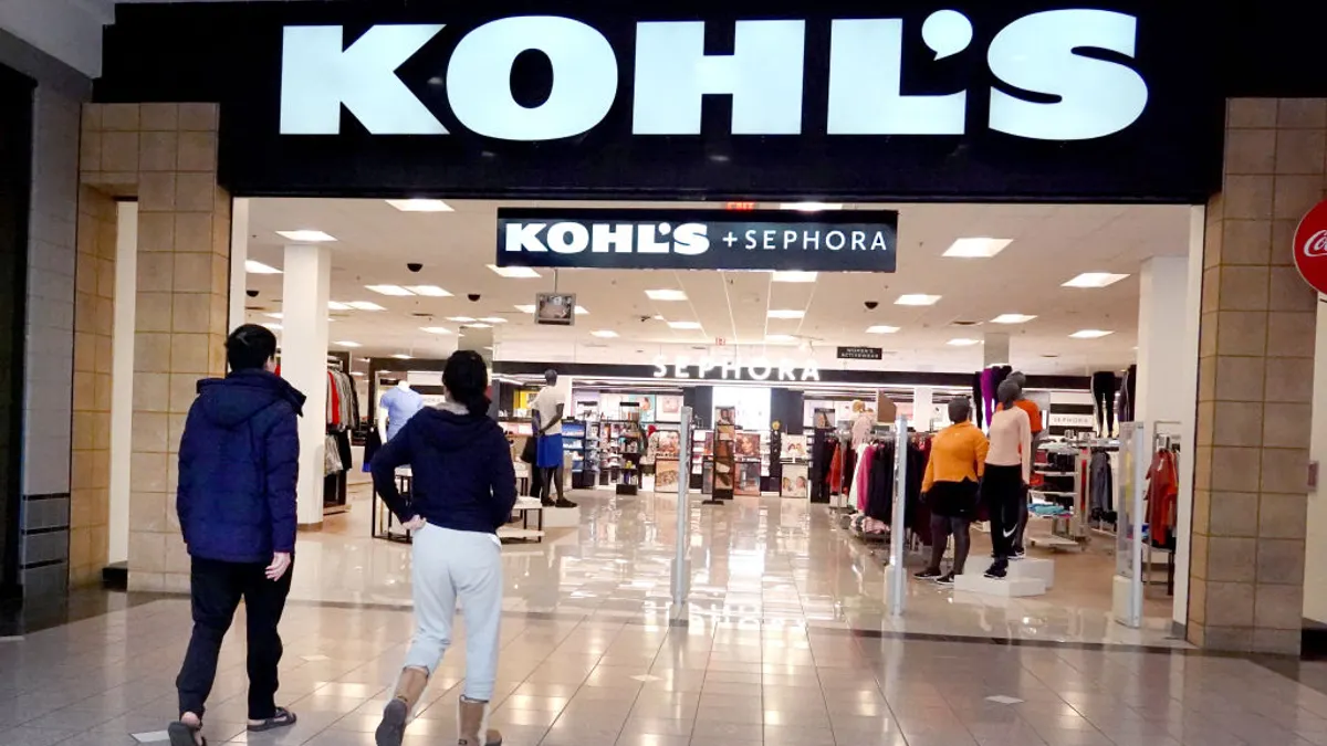 The entrance of a Kohl's store.