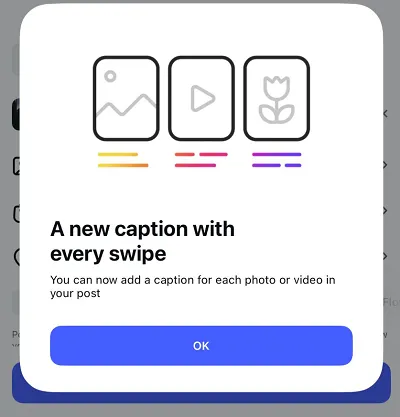 Instagram carousel captions