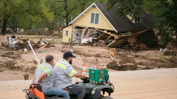 House destroyed by Hurricane Helene flooding in North Carolina